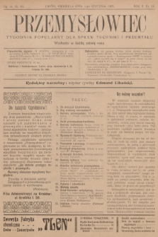 Przemysłowiec : tygodnik popularny dla spraw techniki i przemysłu. R.2, 1905, nr 14