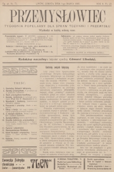 Przemysłowiec : tygodnik popularny dla spraw techniki i przemysłu. R.2, 1905, nr 23