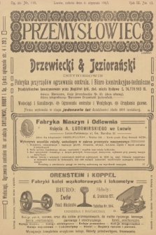 Przemysłowiec : tygodnik popularny dla spraw techniki i przemysłu. R.3, 1905, nr 15