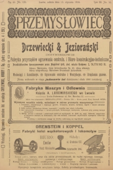 Przemysłowiec : tygodnik popularny dla spraw techniki i przemysłu. R.3, 1906, nr 16