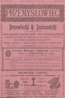 Przemysłowiec : tygodnik popularny dla spraw techniki i przemysłu. R.3, 1906, nr 21