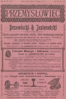 Przemysłowiec : tygodnik popularny dla spraw techniki i przemysłu. R.3, 1906, nr 22