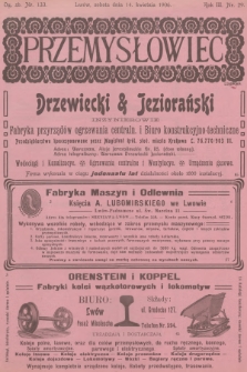 Przemysłowiec : tygodnik popularny dla spraw techniki i przemysłu. R.3, 1906, nr 29