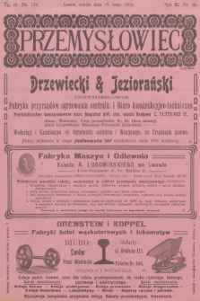 Przemysłowiec : tygodnik popularny dla spraw techniki i przemysłu. R.3, 1906, nr 34