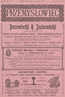 Przemysłowiec : tygodnik popularny dla spraw techniki i przemysłu. R.3, 1906, nr 37