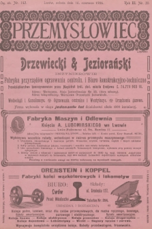 Przemysłowiec : tygodnik popularny dla spraw techniki i przemysłu. R.3, 1906, nr 38