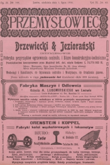 Przemysłowiec : tygodnik popularny dla spraw techniki i przemysłu. R.3, 1906, nr 40