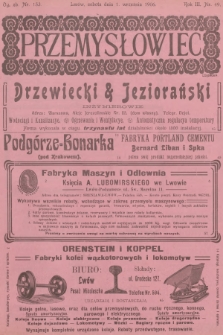 Przemysłowiec : tygodnik popularny dla spraw techniki i przemysłu. R.3, 1906, nr 49