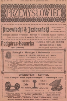 Przemysłowiec : tygodnik popularny dla spraw techniki i przemysłu. R.4, 1906, nr 3
