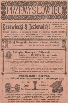 Przemysłowiec : tygodnik popularny dla spraw techniki i przemysłu. R.4, 1906, nr 12
