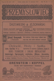 Przemysłowiec : tygodnik popularny dla spraw techniki i przemysłu. R.6, 1908, nr 11-12