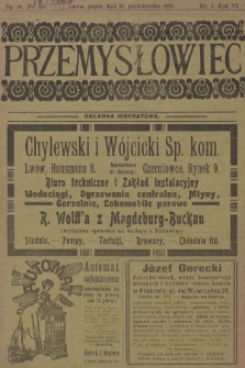 Przemysłowiec : dwutygodnik popularny dla spraw techniczno-przemysłowych i ekonomiczno-społecznych. R.7, 1909, nr 2