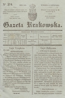 Gazeta Krakowska. 1836, nr 274