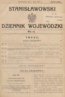Stanisławowski Dziennik Wojewódzki. 1937, nr 11