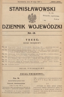 Stanisławowski Dziennik Wojewódzki. 1937, nr 13