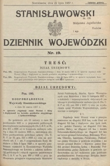 Stanisławowski Dziennik Wojewódzki. 1937, nr 19