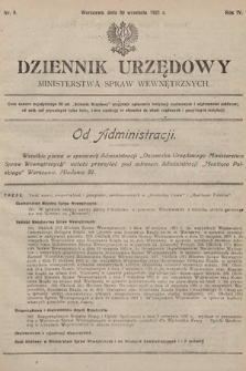 Dziennik Urzędowy Ministerstwa Spraw Wewnętrznych. 1921, nr 9