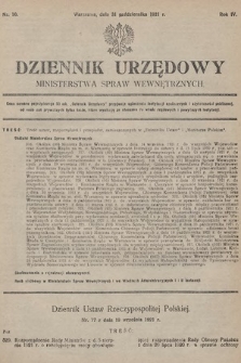 Dziennik Urzędowy Ministerstwa Spraw Wewnętrznych. 1921, nr 10