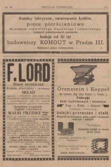 Przegląd Ceramiczny : czasopismo poświęcone sprawom przemysłu ceglarskiego, garncarskiego, porcelanowego, szamotowego, wapiennego, cementowego, gipsowego i pokrewnym gałęziom. [R.10], [1910], nr 16