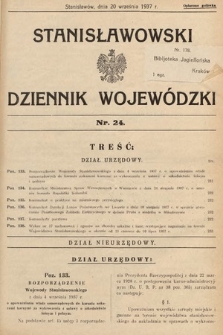 Stanisławowski Dziennik Wojewódzki. 1937, nr 24