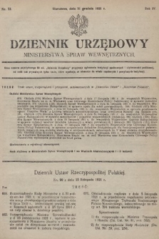 Dziennik Urzędowy Ministerstwa Spraw Wewnętrznych. 1921, nr 12