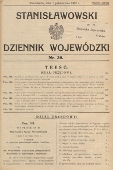 Stanisławowski Dziennik Wojewódzki. 1937, nr 26