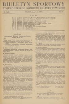 Biuletyn Sportowy Wojewódzkiego Komitetu Kultury Fizycznej. R.2, 1957, nr 3(27)