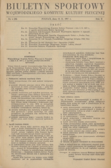 Biuletyn Sportowy Wojewódzkiego Komitetu Kultury Fizycznej. R.2, 1957, nr 4(28)