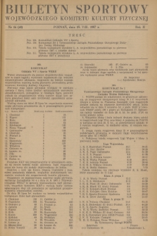 Biuletyn Sportowy Wojewódzkiego Komitetu Kultury Fizycznej. R.2, 1957, nr 16(40)