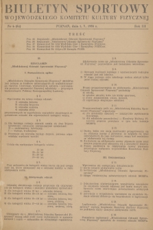 Biuletyn Sportowy Wojewódzkiego Komitetu Kultury Fizycznej. R.3, 1958, nr 6(54)