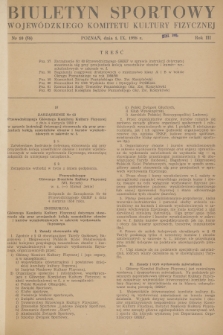Biuletyn Sportowy Wojewódzkiego Komitetu Kultury Fizycznej. R.3, 1958, nr 10(58)