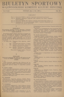 Biuletyn Sportowy Wojewódzkiego Komitetu Kultury Fizycznej. R.3, 1958, nr 13(61)