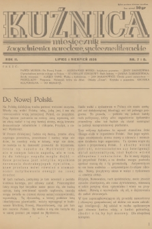 Kuźnica : zagadnienia narodowe, społeczne i literackie. R.2, 1936, nr 7-8