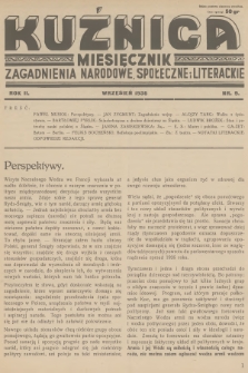 Kuźnica : zagadnienia narodowe, społeczne i literackie. R.2, 1936, nr 9