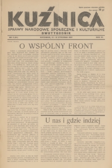 Kuźnica : sprawy narodowe, społeczne i kulturalne. R.3, 1937, nr 2