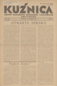 Kuźnica : sprawy narodowe, społeczne i kulturalne. R.3, 1937, nr 6