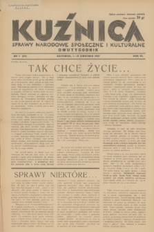 Kuźnica : sprawy narodowe, społeczne i kulturalne. R.3, 1937, nr 7