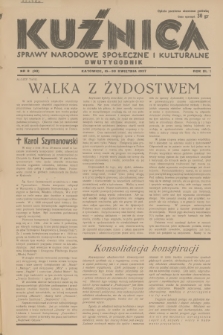 Kuźnica : sprawy narodowe, społeczne i kulturalne. R.3, 1937, nr 8