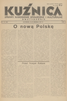 Kuźnica : sprawy narodowe, społeczne i kulturalne. R.3, 1937, nr 24