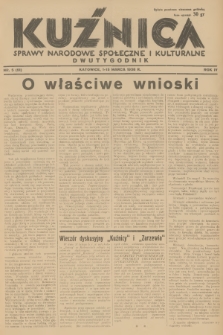 Kuźnica : sprawy narodowe, społeczne i kulturalne. R.4, 1938, nr 5