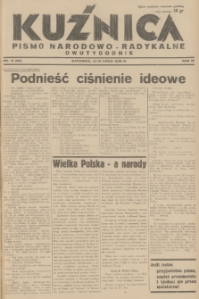 Kuźnica : pismo narodowo-radykalne. R.4, 1938, nr 14