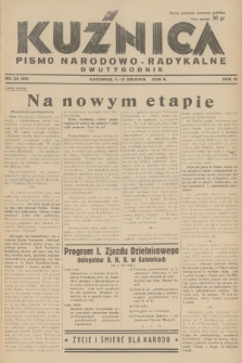 Kuźnica : pismo narodowo-radykalne. R.4, 1938, nr 23