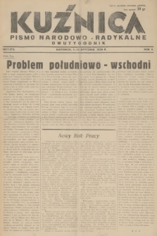 Kuźnica : pismo narodowo-radykalne. R.5, 1939, nr 1