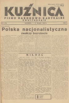 Kuźnica : pismo narodowo-radykalne. R.5, 1939, nr 5