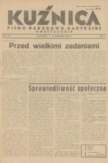 Kuźnica : pismo narodowo-radykalne. R.5, 1939, nr 7