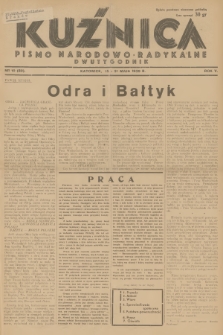 Kuźnica : pismo narodowo-radykalne. R.5, 1939, nr 10