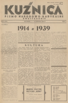 Kuźnica : pismo narodowo-radykalne. R.5, 1939, nr 15