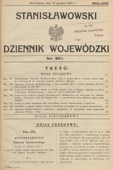 Stanisławowski Dziennik Wojewódzki. 1937, nr 30