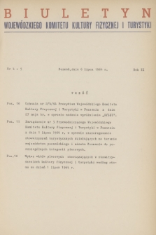Biuletyn Wojewódzkiego Komitetu Kultury Fizycznej i Turystyki. R.9, 1964, nr 4-5