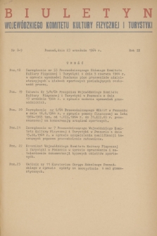 Biuletyn Wojewódzkiego Komitetu Kultury Fizycznej i Turystyki. R.9, 1964, nr 8-9